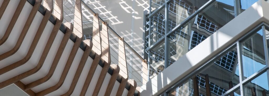 Kantoor van buitenaf gezien