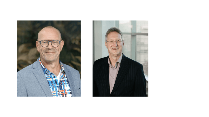 Links John Brom, rechts John van Sambeek