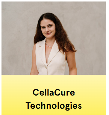 Alexandra-Iuliana Spiridon-Scurtu met haar innovatie: CellaCure Technologies