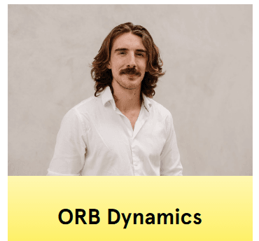 Benjamin A O'Regan met zijn innovatie: ORB Dynamics